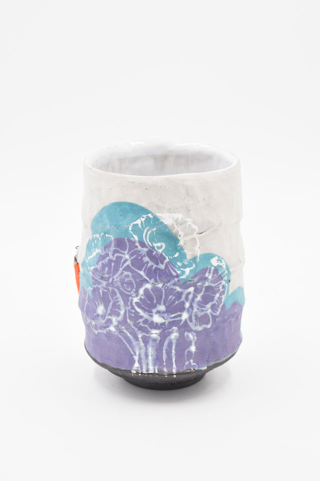 Large Cup - purple poppies